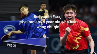 14 year old iranian kid beats Wang Chuqin [upl. by Munsey]