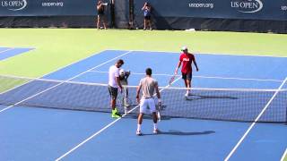 Djokovic Lajovic Troicki and Krajinovic Us Open [upl. by Richer]