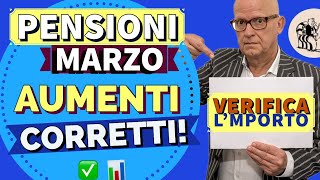 PENSIONI 👉 TABELLA AUMENTI MARZO RIFORMA IRPEF 🧮 VERIFICA L’IMPORTO CORRETTO ✅ [upl. by Arikehs]