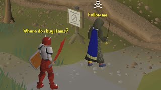 Testing if Runescapers will Lure a New Player they do  I PK them [upl. by Dnomhcir]