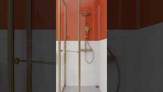 Minimalist Diamond Sliding Shower Door showerdoor showerenclosures showercubicle bathroom [upl. by Nagad]