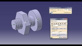 Catia v5 Kinematic Tutorial  Parametric Screw Design and Kinematic Assembly Tutorial  Part 1 [upl. by Tarah]