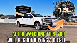 Ford F350 73L Payload Capacity Test And Highway MPG Rivals Diesel Engines Towing 13K Fifth Wheel [upl. by Glendon]