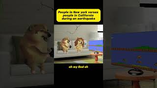 People in New york verses people in California during an earthquake funny animations [upl. by Cuttler]