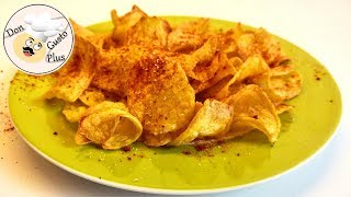 Patatas chipsPapatitas caseras 🥔😍  Freidora de aire  freidora sin aceite Air fryer [upl. by Jempty]