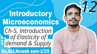 12 Introduction of Elasticity of demand amp Supply  Introductory Microeconomics  DuSol Semester1 [upl. by Eillak]