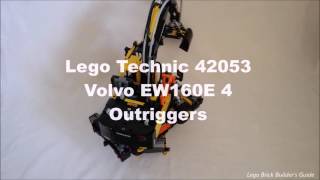 Lego Technic 42053 Volvo EW160E 4 Outriggers Version [upl. by Llednov]