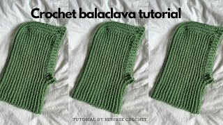 Crochet balaclava tutorial I Kenikse Crochet [upl. by Summons]