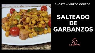 💚 GARBANZOS SALTEADOS CON VERDURAS BACON Y SALCHICHAS con un toque picante shorts [upl. by Anaig]