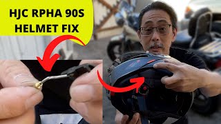 Broken HJC Helmet RPHA 90S integrated internal sun visor glide system Its not retracting [upl. by Burch]