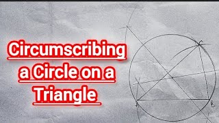 Circumscribing a circle on a triangle [upl. by Mathi]