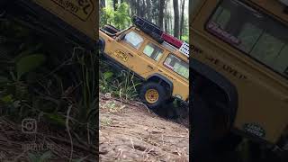 Rc camel trophy defender d110  scale rc adventure 110 rc automobile rcdefender offroad rccar [upl. by Bluma]