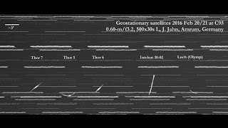 20160220 Geostationary Satellites Timelapse  Geostationäre Satelliten Zeitraffer [upl. by Anoo102]