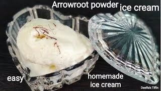 arrowroot icecream easy homemade icecream kuvve hudi icecreamno beater icecreamDeeRas Tiffin [upl. by Ecnaret]