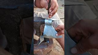 Axe making out of rusty Old leaf spring  Blacksmithing projects ytshorts [upl. by Aivatnuahs]