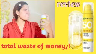 garnier Spray Sunscreen Review Garnier Super UV invisible Air Mist beyourselfzebamiddey3812 [upl. by Suravart]