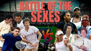 Battle of the sexes 5 tennis matches men vs women [upl. by Anwahsed]