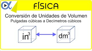 CONVERSIÓN DE UNIDADES DE VOLUMEN pulgadas cúbicas in³ a decímetros cúbicos dm³ [upl. by Naesyar]