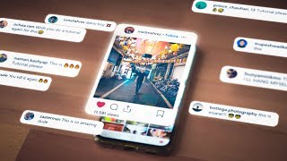 How To Create a Floating Hologram Screen Effect  Bring Your IG Post to Life Tutorial [upl. by Ddot]