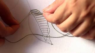 Blanket Stitch for a leaf Hand Embroidery Tutorial [upl. by Springer]