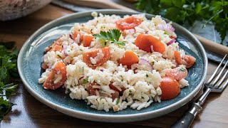 Sommerlicher Reissalat mit Feta  KeksMitOhren [upl. by Crin]