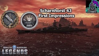 Scharnhorst 43 First Impressions  World of Warships Legends [upl. by Akimed]