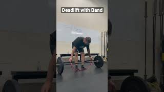 How to deadlift with a band Deadlift resistance training shorts Explosive strength training [upl. by Kathe838]