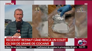 Recidivist reținut în flagrant ridica un colet cu 500 de grame de cocaină [upl. by Erreid18]