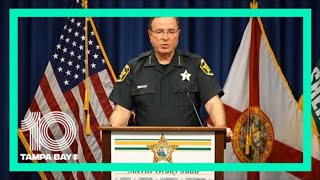 Polk County sheriff holds news conference on computer data breach child pornography arrest [upl. by Eecyac749]