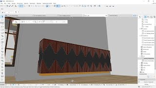 Modern Building Design Interior Design in ArchiCAD Tv STand How to Design a Tv Stand in Archi Part 4 [upl. by Neom990]