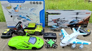 Racing Cars Green Spray Remote ControlRc HelicopterRacing Drone and Aerobus Radio Control Unboxing [upl. by Girardo677]