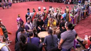 Veterans Song  2016 Hunting Moon Pow Wow  PowWowscom [upl. by Adekan]