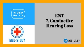 ENT 7Conductive Hearing Loss [upl. by Silberman401]