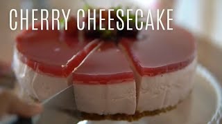 Yummy Cherry Cheesecake  Homemade Cherry Cheesecake [upl. by Leilah]