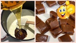 Caramel Mou Recette sans Beurre  4 Ingrédients  Simple et Facile [upl. by Irtimid]