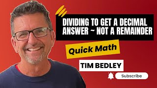 Dividing to Get a Decimal Answer No Remainders Allowed [upl. by Cha]