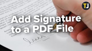 How to Add a Signature to a PDF File [upl. by Antonietta]