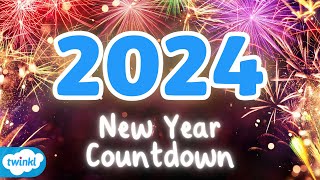 New Years 2024 Countdown for Kids 🎆  New Year 2024 for Children 🎉 [upl. by Retse]