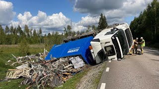 Highway Truck driving in Sweden  Nacka to Norsborg Stockholm [upl. by Aehsat]