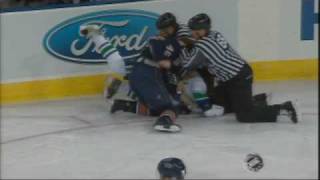 Darcy Hordichuk vs Zack Stortini Dec 13 2008 [upl. by Bilbe469]