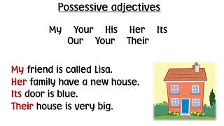 Grammar  Possessive Adjectives [upl. by Siletotsira]