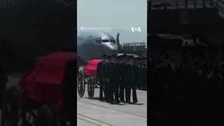 Remains of Former Chilean President Pinera Arrive in Santiago  VOA News shorts [upl. by Lleryd126]