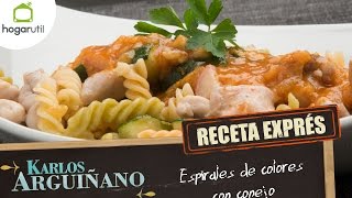 Receta Exprés Espirales de colores con conejo [upl. by Anauqal846]