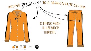 Adobe Illustrator Clipping Mask Tutorial for Fashion Tech Pack [upl. by Legnaros632]