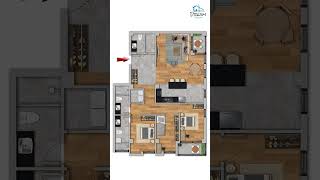 2D Floor Plan Render in Photoshop shorts shortsvideos [upl. by Buschi755]