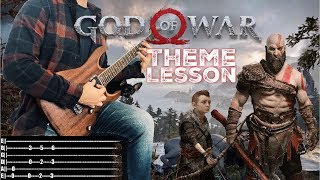 Guitar Study God Of War 4  God Of War Theme Lesson  TAB [upl. by Hannan781]