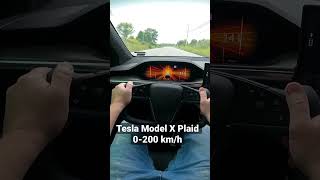 Model X Plaid 0200 kmh in under 8 sec [upl. by Tammi]