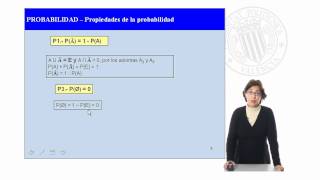 Concepto y propiedades de la probabilidad   UPV [upl. by Timrek]