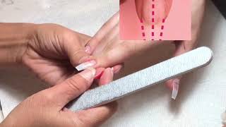 Cách Dũa Móng Shape Coffin  How To Shape Coffin Nails [upl. by Micki]