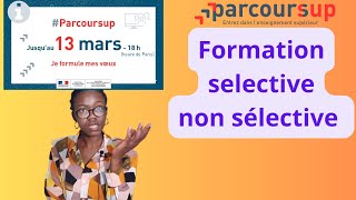 Campus franceTout savoir PARCOURSUP les vœux formation sélective et non sélective MoneyMindset [upl. by Nortad]